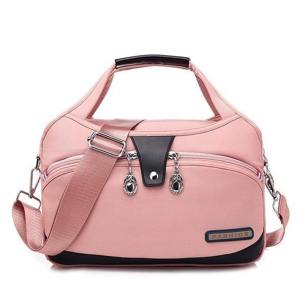Wasserdichte Damenhandtasche aus Oxford-Stoff, robust-Rosa-Luzern Mode
