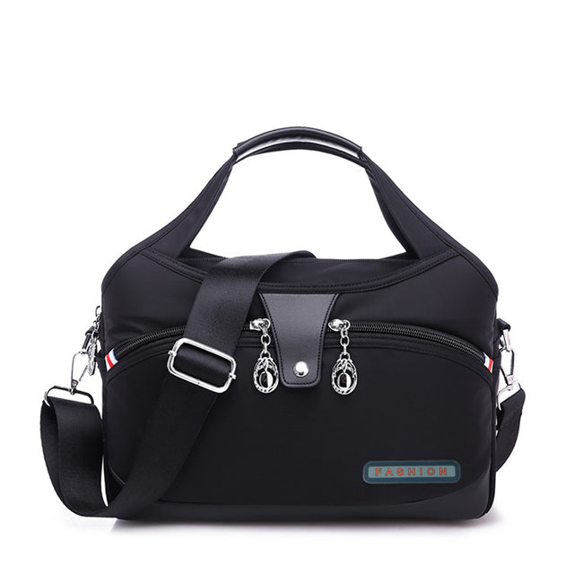 Wasserdichte Damenhandtasche aus Oxford-Stoff, robust-Schwarz-Luzern Mode