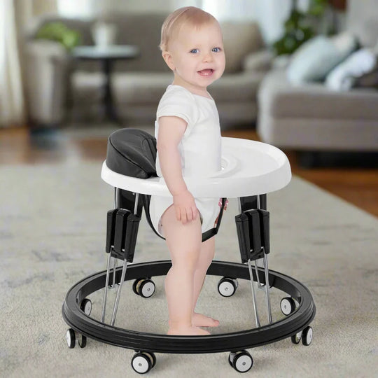 Baby Laufwagen | Stoßstange | Stabil | 8 drehbare Räder | 2-in-1 | Zusammenklappbar-Luzern Mode