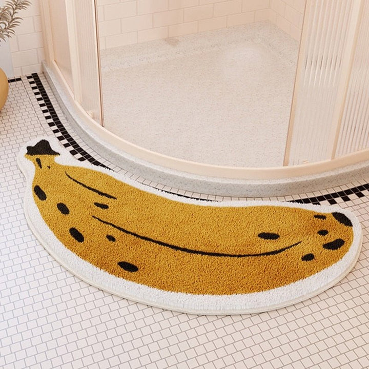 Badmat | Banane | Aubergine | Absorbierend | rutschfest | schnelltrocknend-Luzern Mode