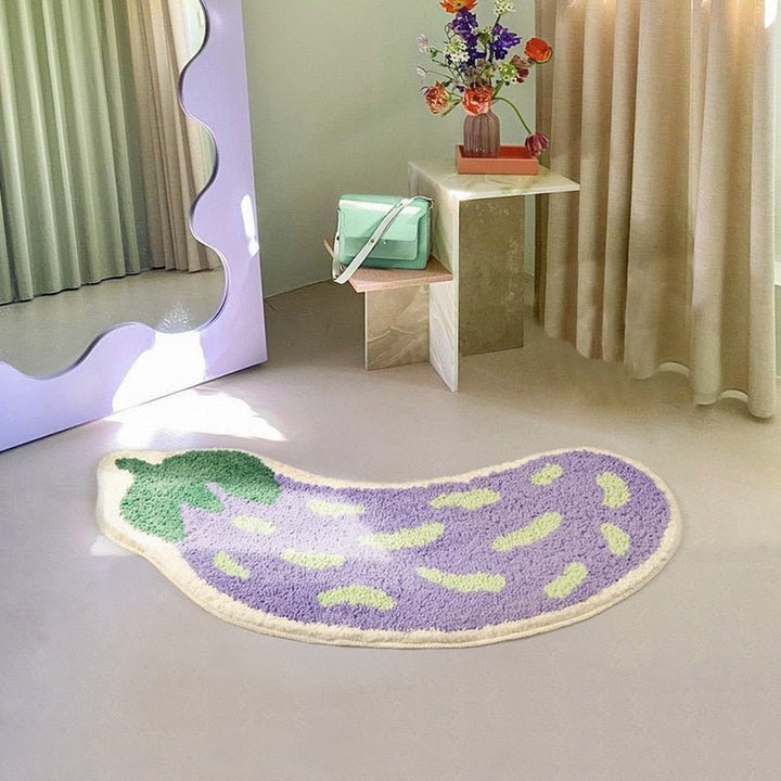 Badmat | Banane | Aubergine | Absorbierend | rutschfest | schnelltrocknend-Luzern Mode