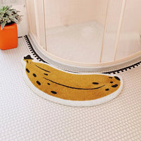 Badmat | Banane | Aubergine | Absorbierend | rutschfest | schnelltrocknend-S (40x80cm)-Banane-Luzern Mode