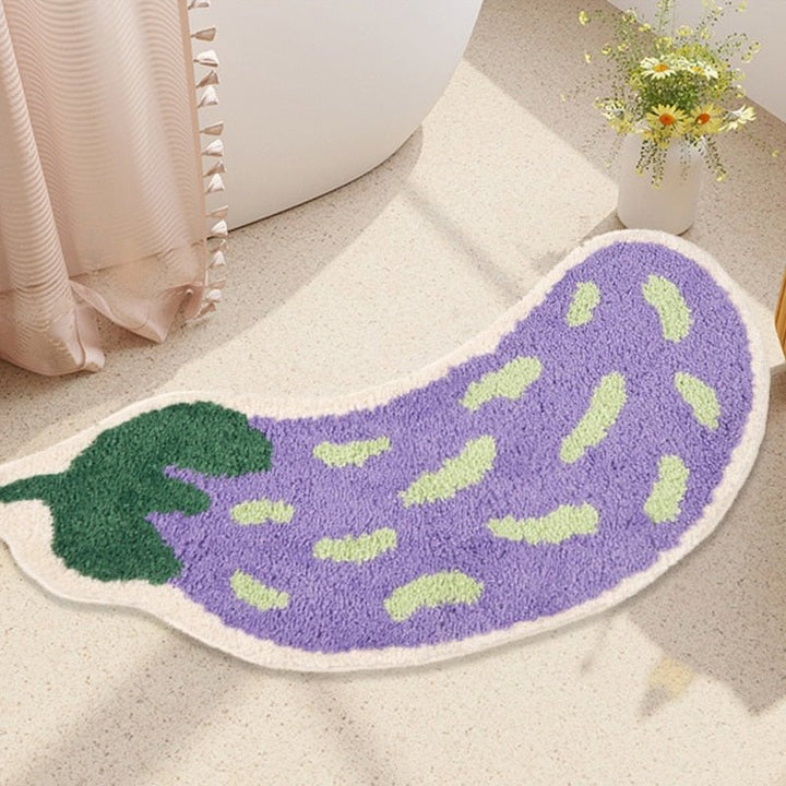 Badmat | Banane | Aubergine | Absorbierend | rutschfest | schnelltrocknend-Luzern Mode