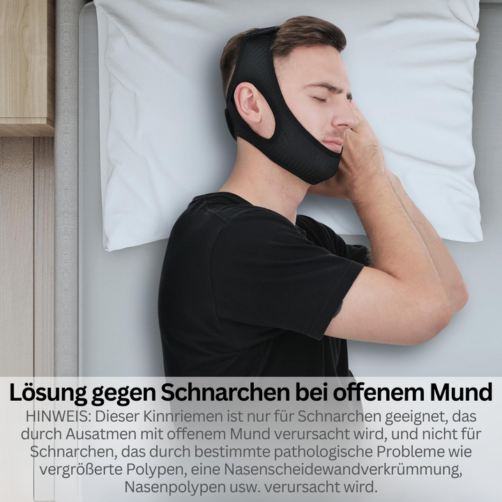 Anti-Schnarch-Kinnband | Bequem Langlebig Atmungsaktiv Verstellbar Schwarz-Luzern Mode