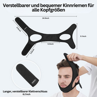 Anti-Schnarch-Kinnband | Bequem Langlebig Atmungsaktiv Verstellbar Schwarz-Luzern Mode