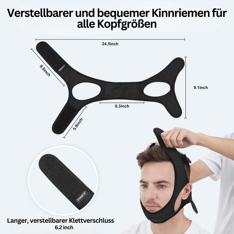 Anti-Schnarch-Kinnband | Bequem Langlebig Atmungsaktiv Verstellbar Schwarz-Luzern Mode