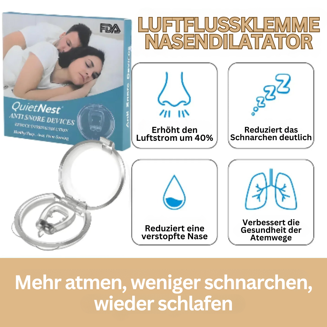 Anti-Schnarch-Nasenclip | Bequem Silikon Wiederverwendbar Langlebig-Luzern Mode