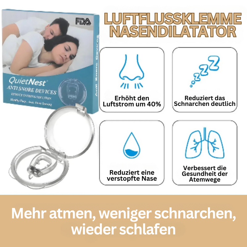 Anti-Schnarch-Nasenclip | Bequem Silikon Wiederverwendbar Langlebig-Luzern Mode