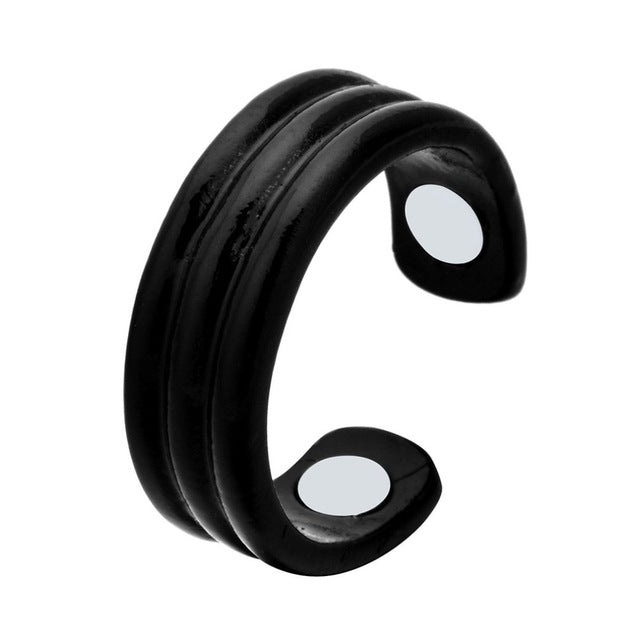 Anti-Schnarch-Ring | Magnetischer Ring Akupressur Stilvoll Langlebig-Schwarz-Luzern Mode