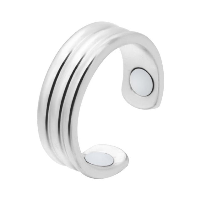 Anti-Schnarch-Ring | Magnetischer Ring Akupressur Stilvoll Langlebig-Silber-Luzern Mode
