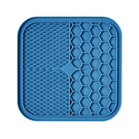 Hunde Likmat | Anti-Stress | Latex | Textur | Tierfreundlich | Saugnapf-Blau-S (15x15 cm)-Luzern Mode