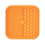 Hunde Likmat | Anti-Stress | Latex | Textur | Tierfreundlich | Saugnapf-Orange-S (15x15 cm)-Luzern Mode