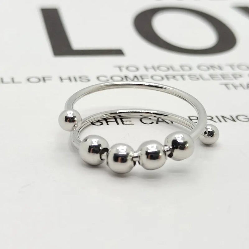 Anti-Stress-Ring | Stilvoll | Praktisch | Langlebig | Hypoallergen | Komfortabel-Silber-Luzern Mode
