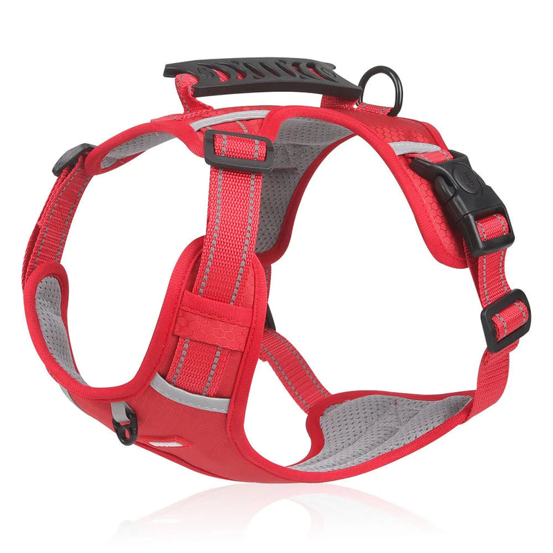 Hundegeschirr | Anti-Zieh, Komfortabel, Langlebig, Tierfreundlich, Sicher-Rot-XS (2.5-5 KG)-Luzern Mode