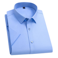 Herren Hemd | Lange Ärmel | Fleckenresistent | Knitterfrei | Kragen | Uni-Hellblau-M-Luzern Mode