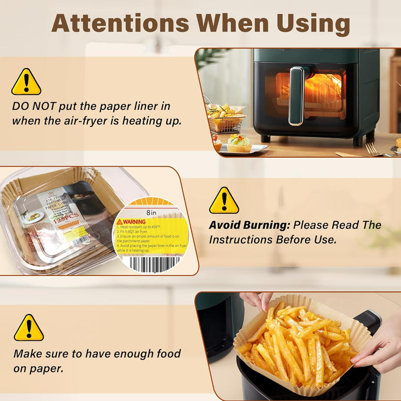 Airfryer-Liner | Antihaft | Einweg | Sauber | Langlebig | Unkompliziert-Luzern Mode