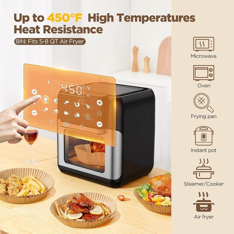 Airfryer-Liner | Antihaft | Einweg | Sauber | Langlebig | Unkompliziert-Luzern Mode