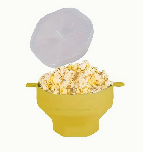 Popcorn-Maker | Silikon Antihaft Langlebig Hitzebeständig Mikrowelle-Gelb-Luzern Mode