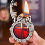 Antike Feuerzeug | Rund | Transparent | Kerosin | Nachfüllbar | Metall-Silber-Luzern Mode