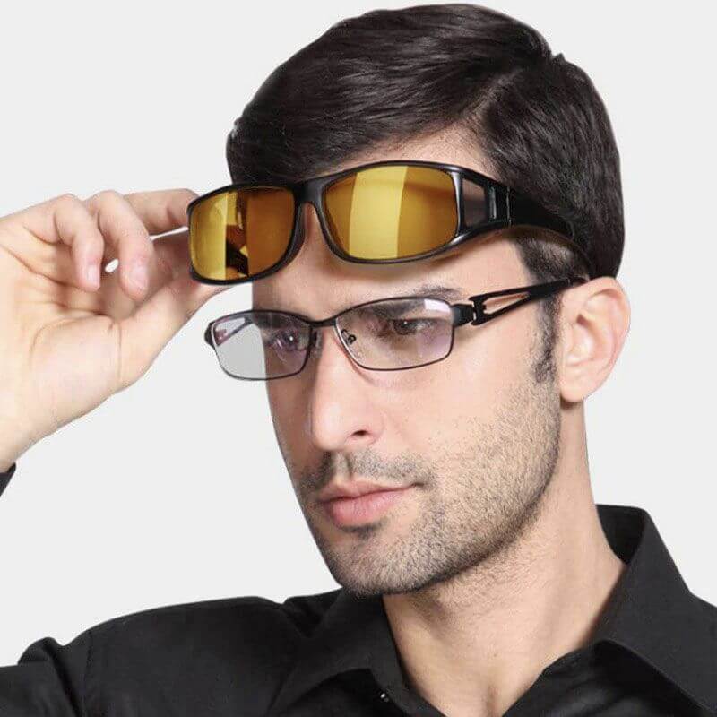 Nachtfahrbrille Überziehbrille für sicheres Autofahren-Gelb-Luzern Mode