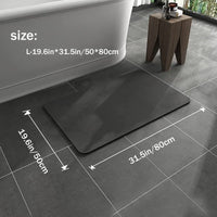Badmatte | Rechteckig, Antirutsch, Schnell trocknend, Absorbierend, Sicher, Stilvoll-Dunkelgrau-50x80CM-Luzern Mode