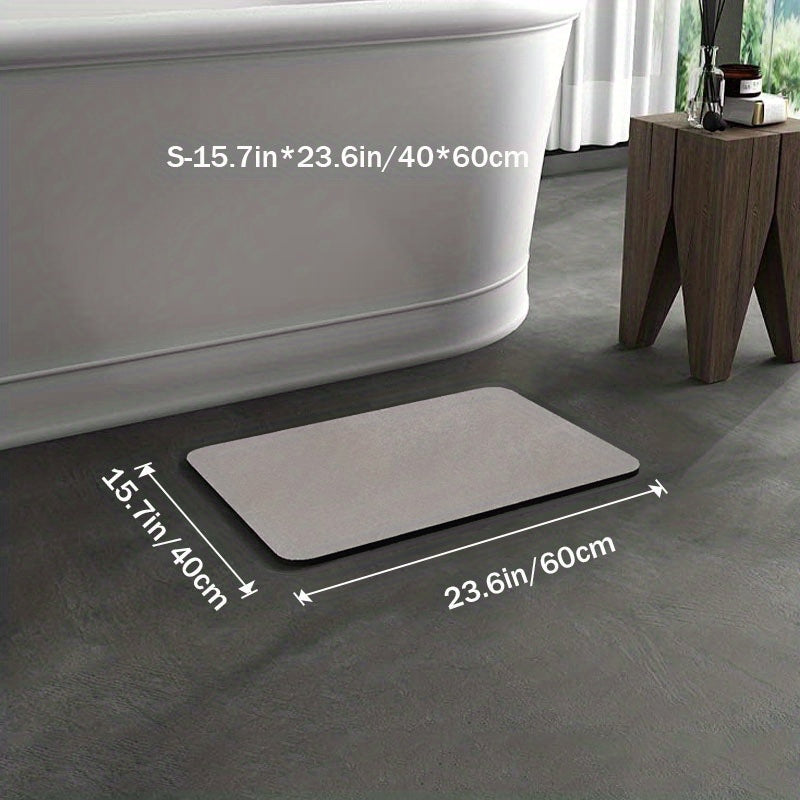Badmatte | Rechteckig, Antirutsch, Schnell trocknend, Absorbierend, Sicher, Stilvoll-Grau-40x60CM-Luzern Mode