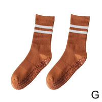 Rutschfeste Socken für Yoga und Pilates Damen Herren-Braun-Luzern Mode