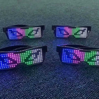 LED Feierbrille | Programmierbar | Text | Animation | 200 Lampen-Luzern Mode