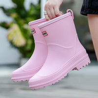 Damen Gummistiefel wasserdicht rutschfest bequem kaufen-Rosa-36-Luzern Mode