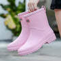 Damen Gummistiefel wasserdicht rutschfest bequem kaufen-Rosa-36-Luzern Mode