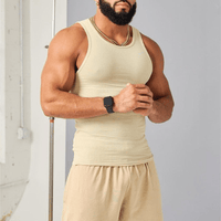Ärmelloses T-Shirt Herren | Atmungsaktiv | Sommer | Sport | Freizeit | Schnell trocken-Gelb-M-Luzern Mode