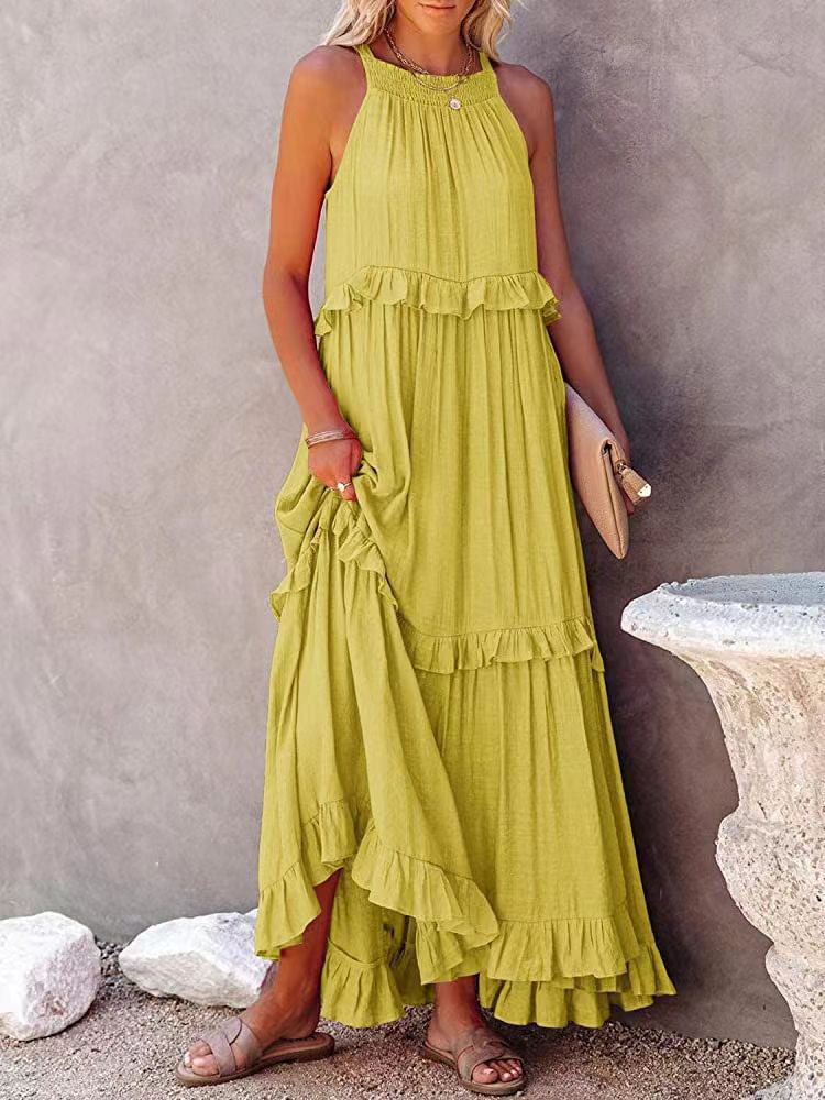 Ärmelloses Maxikleid mit Schleifendetail – Noor