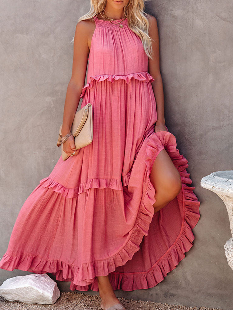 Ärmelloses Maxikleid mit Schleifendetail – Noor