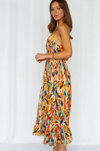 Ärmelloses Sommerkleid mit Druck – Isla