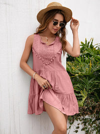 Ärmelloses Sommerkleid mit V-Ausschnitt – Lina