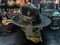 Herren Fedora Hut mit Bandana und Kordel-Detail-Luzern Mode