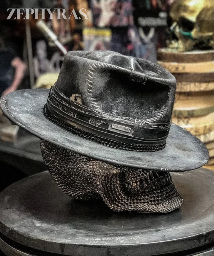 Herren Fedora Hut mit Bandana und Kordel-Detail-Luzern Mode