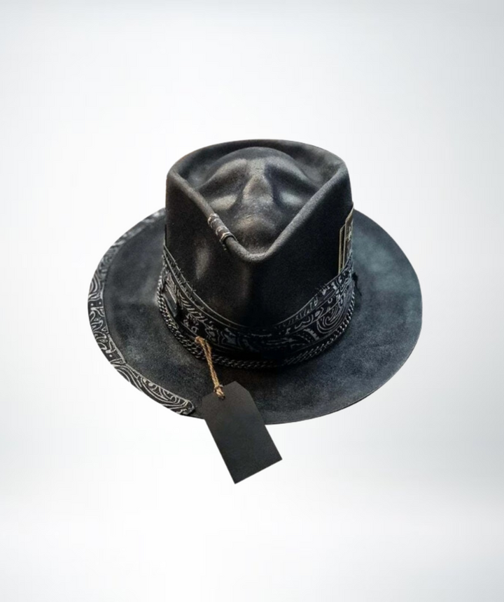 Herren Fedora Hut mit Bandana und Kordel-Detail-Luzern Mode