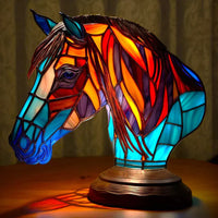 Tischlampe | Kunst Buntglas Tiermotive Einzigartig Stilvoll Vielseitig-PFERD-15CM-Luzern Mode