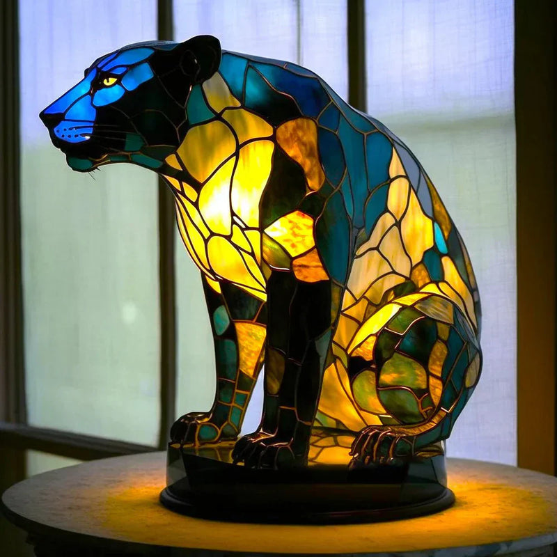 Tischlampe | Kunst Buntglas Tiermotive Einzigartig Stilvoll Vielseitig-Luzern Mode