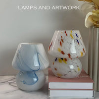 Glas-Tischlampe | Pilzform Stilvoll Vielseitig Langlebig LED-Luzern Mode