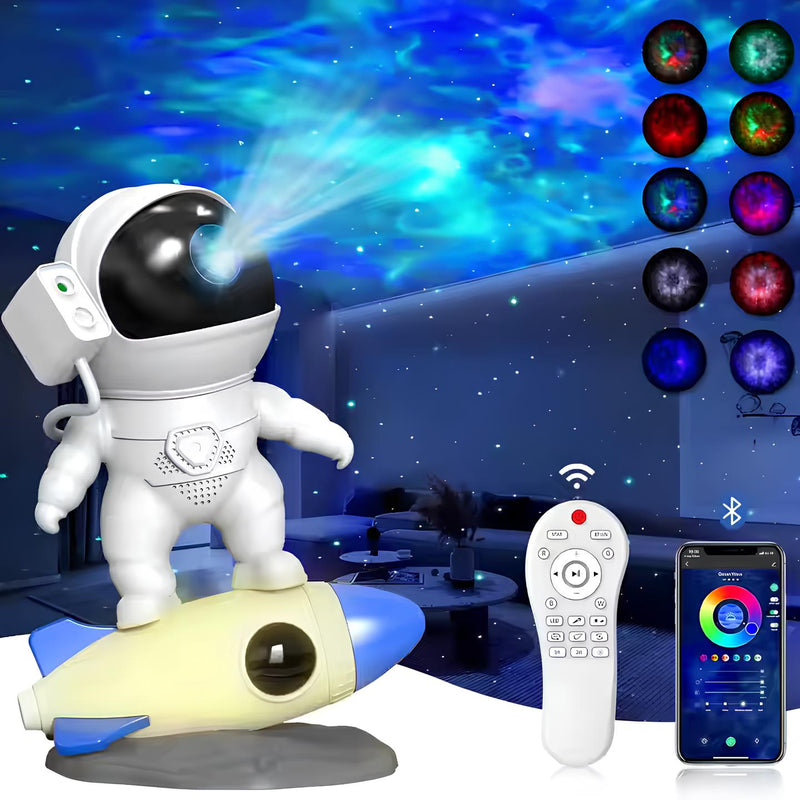 Astronaut Projektlampe | Futuristisch | App-Steuerung | Bluetooth-Kosmische Audio Projektion-Luzern Mode