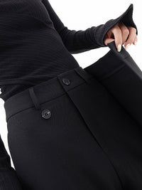 Asymmetrische Baggy Hose Damen - Modische Weite Passform-Luzern Mode