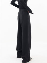 Asymmetrische Baggy Hose Damen - Modische Weite Passform-Luzern Mode