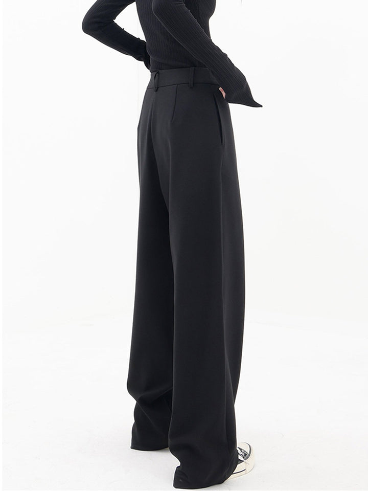 Asymmetrische Baggy Hose Damen - Modische Weite Passform-Luzern Mode