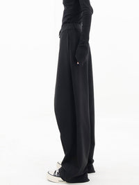 Asymmetrische Baggy Hose Damen - Modische Weite Passform-Luzern Mode