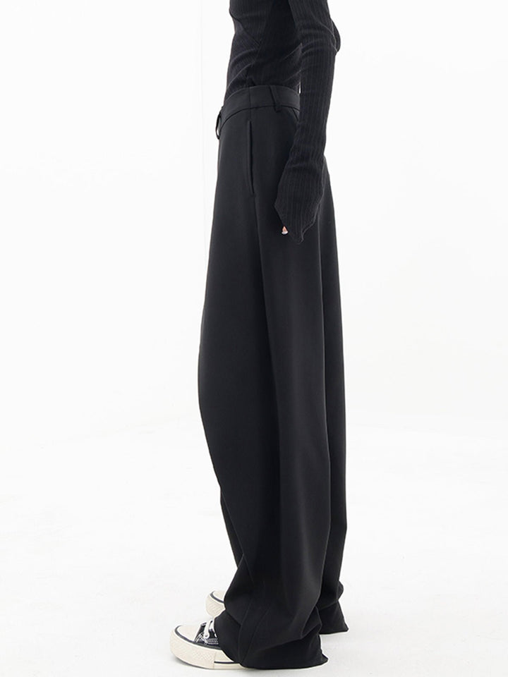 Asymmetrische Baggy Hose Damen - Modische Weite Passform-Luzern Mode
