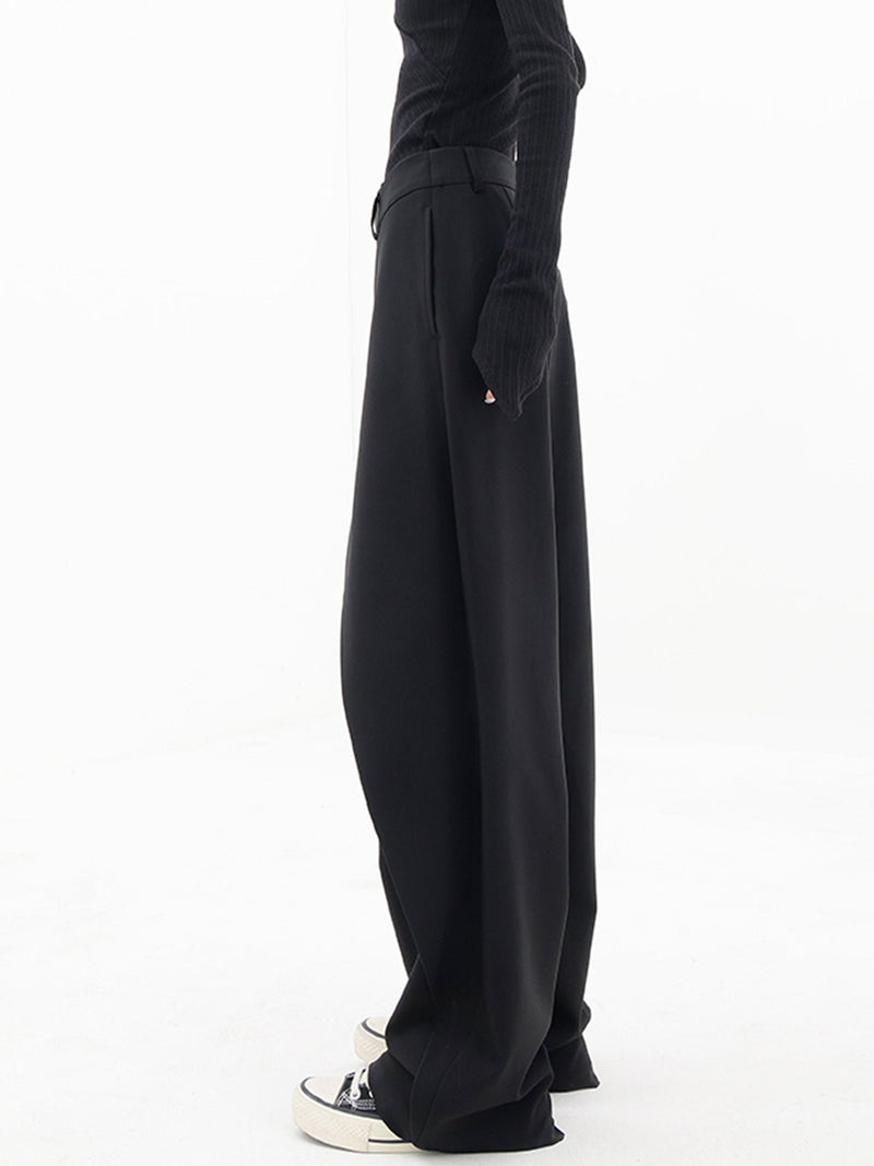 Asymmetrische Baggy Hose Damen - Modische Weite Passform-Luzern Mode