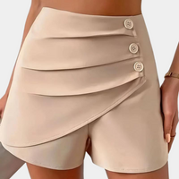 Sommer Shorts Damen | Asymmetrisch | Leicht | Bequem | Modern | Freizeit Look-XS-Luzern Mode