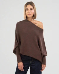 Oversized Damen Kaschmirpullover für Herbst/Winter-Braun-Luzern Mode